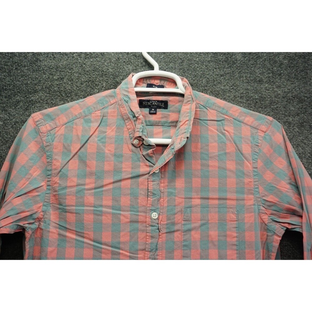 J Crew Mercantile Shirt Mens Medium Flex Slim Fit Long Sleeve